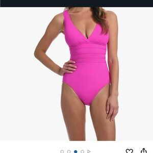La Blanca 2xl Vibrant Pink One-Piece Swimsuit